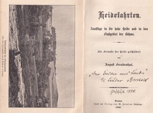 Bild vergr&ouml;&szlig;ern: Der erste Band der "Heidefahrten" erschien 1890.