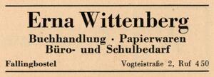 Bild vergrößern: Kleinanzeige im "Heimat- und Adreßbuch Landkreis Fallingbostel 1960"