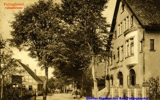 Bild vergrößern: Celler Straße (1912 verschickte Postkarte)