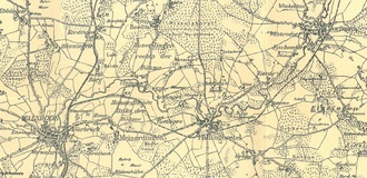 Bild vergrößern: Der Raum Walsrode-Fallingbostel-Dorfmark auf der Karte des Wanderführers