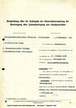Bild vergrößern: Erste Seite des Übergabe-Protokolls bei der Eingemeindung von Adolphsheide nach Fallingbostel 1928. Das gesamte Dokument kann über den nebenshenden Links als PDF aufgerufen werden.