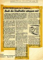 Bild vergrößern: Die "Neue Woche" berichtet 1954 über die Aktivitäten des Sportvereins Fallingbostel - Größere Darstellung im PDF-Dokument